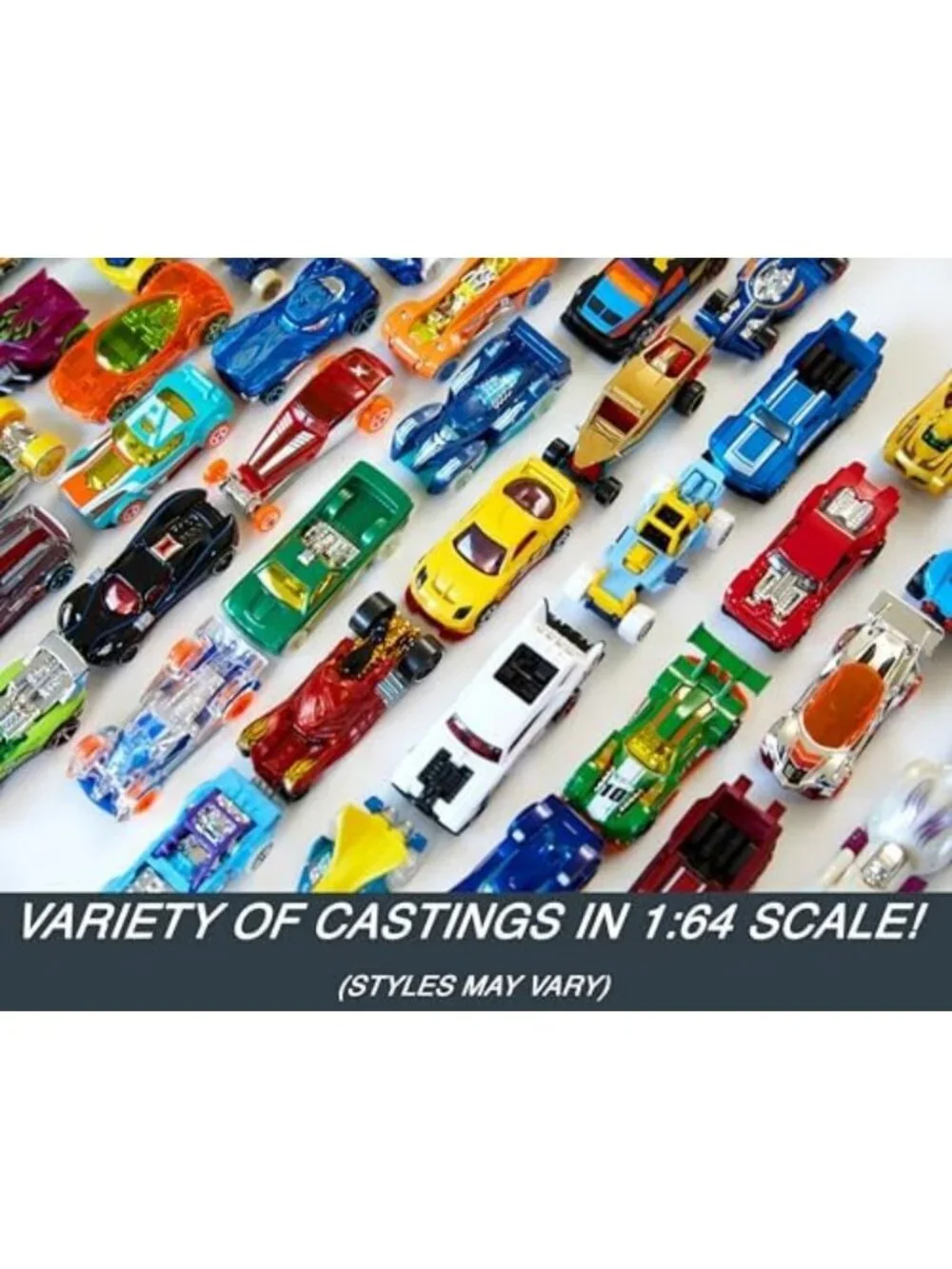 50-Pack of 1:64 Scale Hot Wheels Cars & Trucks, Individually Packaged Toys
